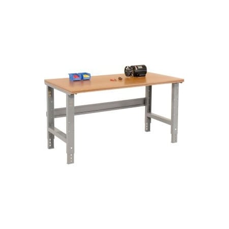 GLOBAL EQUIPMENT 60x36 Adjustable Height Workbench C-Channel Leg - Shop Top Square Edge Gray 183163